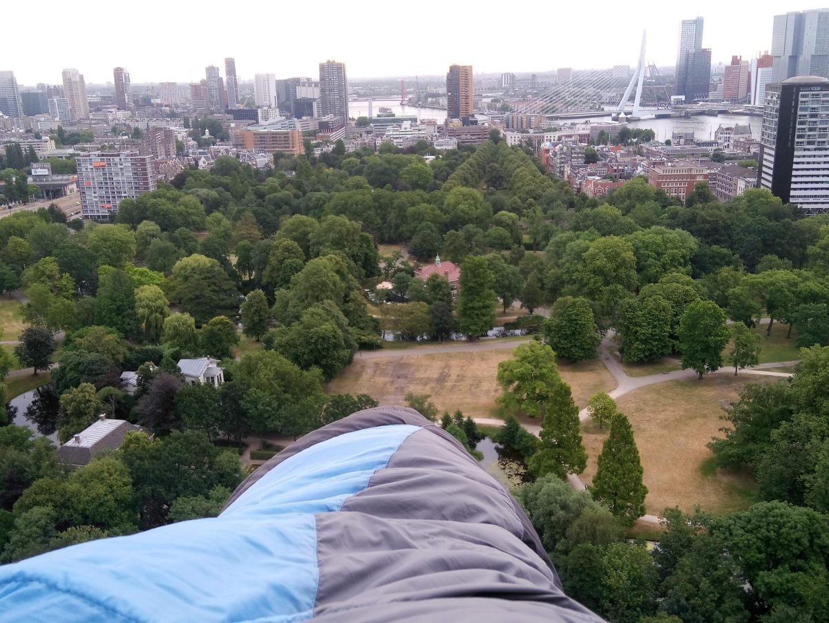 Ik sliep op 100 meter hoogte aan de Euromast
