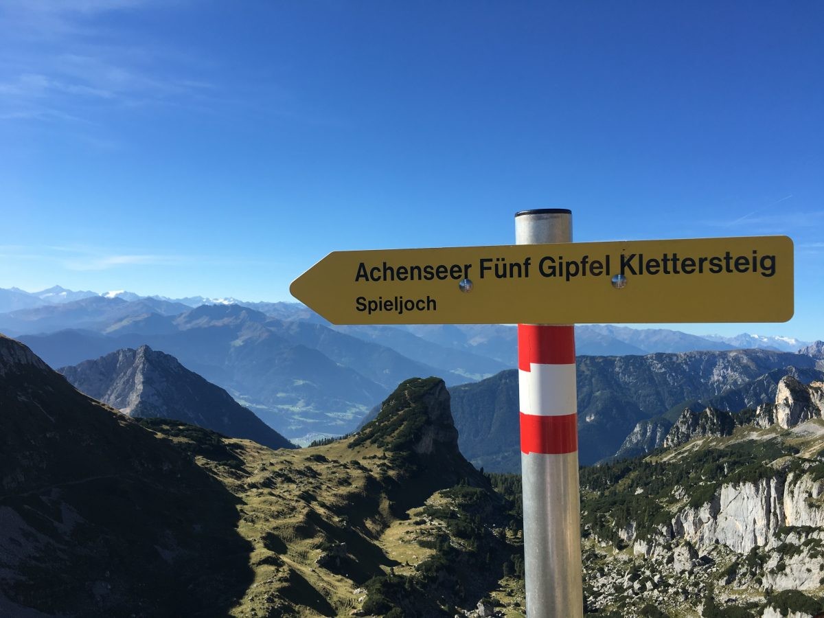 Via ferrata in de Rofan Mountains is geweldig!