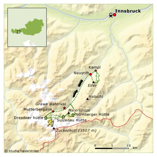 SNP route door het Stubaital