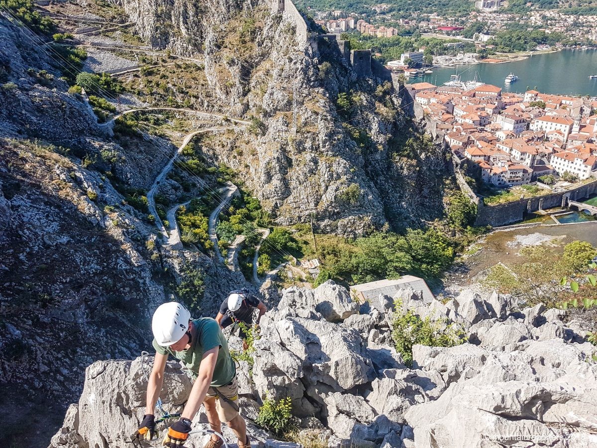 Via Ferrata bij Kotor in Montenegro