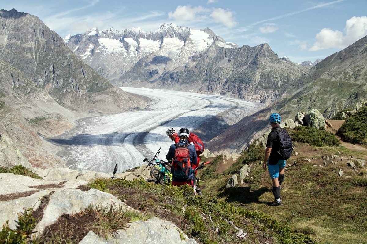 VIDEO: Mountainbiketrails ontdekken rondom de Aletsch gletsjer