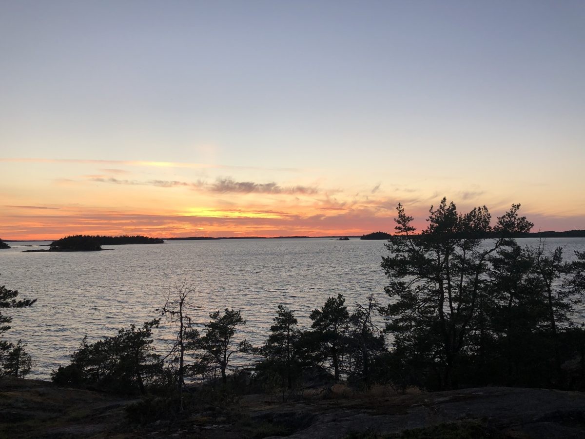 Finse zonsondergang